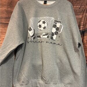 Gray Soccer Mama Sweater